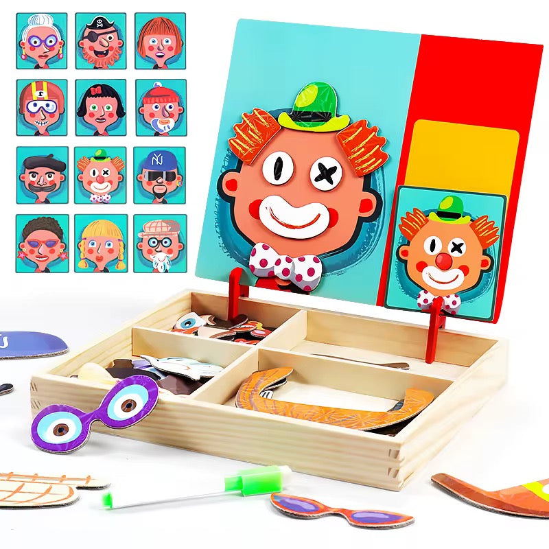 Facial Features Puzzle Box