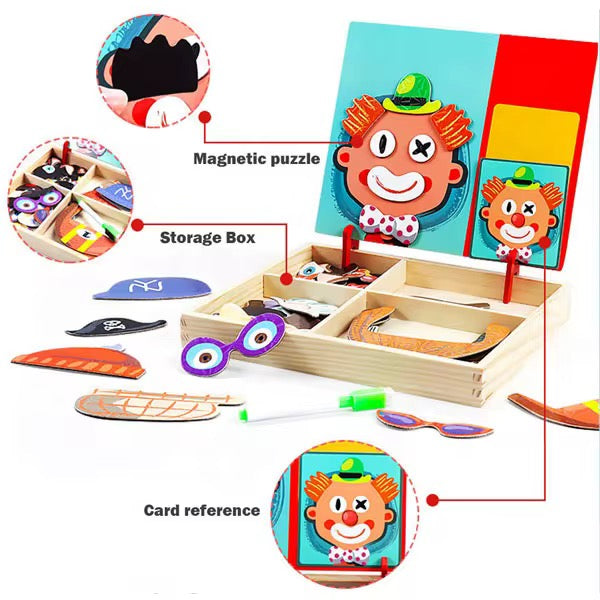 Facial Features Puzzle Box