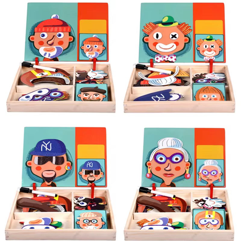 Facial Features Puzzle Box