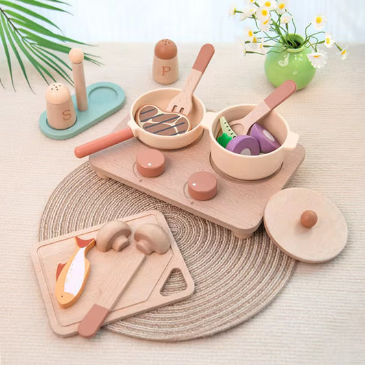 Wooden Chef Cooking & Cutting Play Set