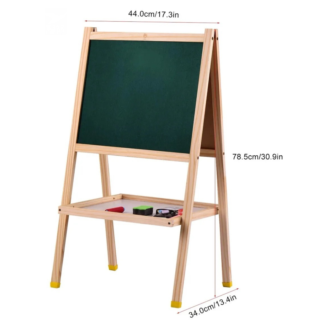 Magnetic double side drawing easel