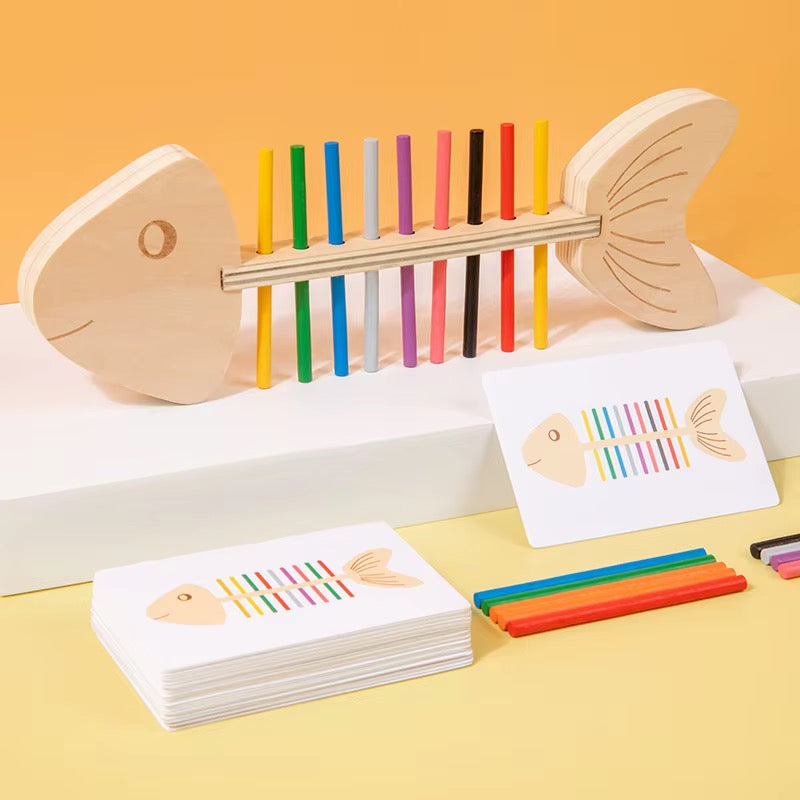 Rainbow Fish Bone Colour Matching Game