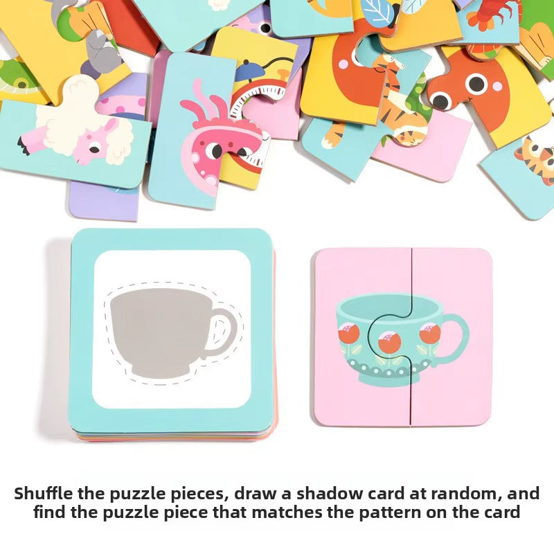 Animal Shadow Matching Card Game