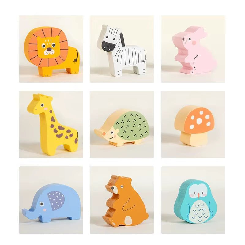Wooden Animal Shape Sorting House