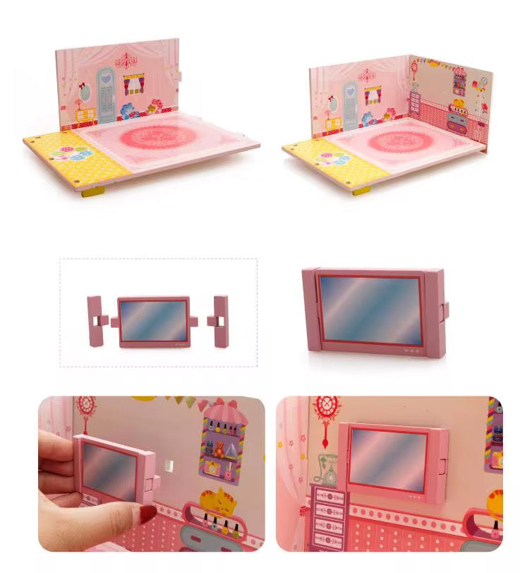 3D Dollhouse Living Room Building Set