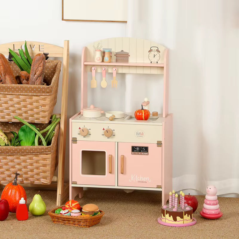 Wooden Dreamy Kitchen Play Set — Pink