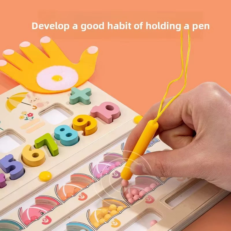 2-in-1 Magnetic Bead Counting & Maths Board