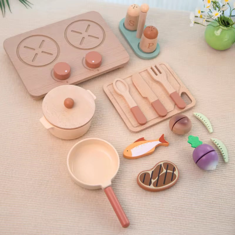Wooden Chef Cooking & Cutting Play Set