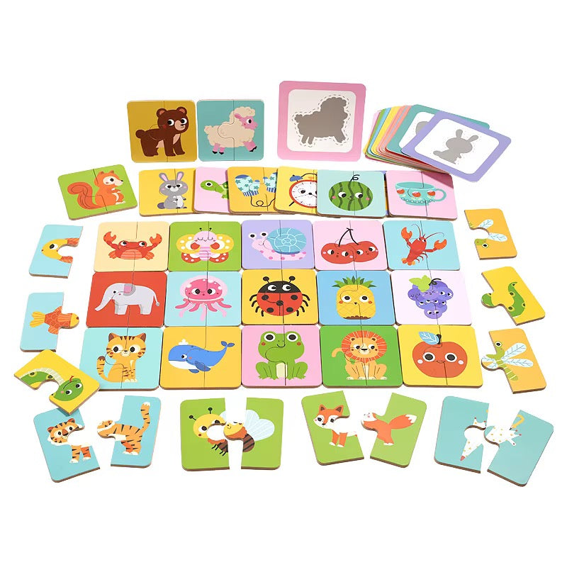 Animal Shadow Matching Card Game