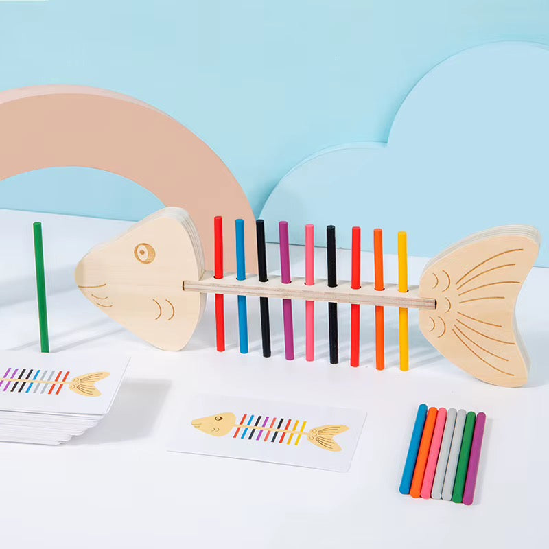 Rainbow Fish Bone Colour Matching Game