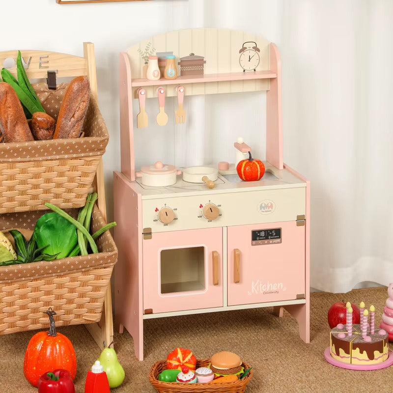 Wooden Dreamy Kitchen Play Set — Pink