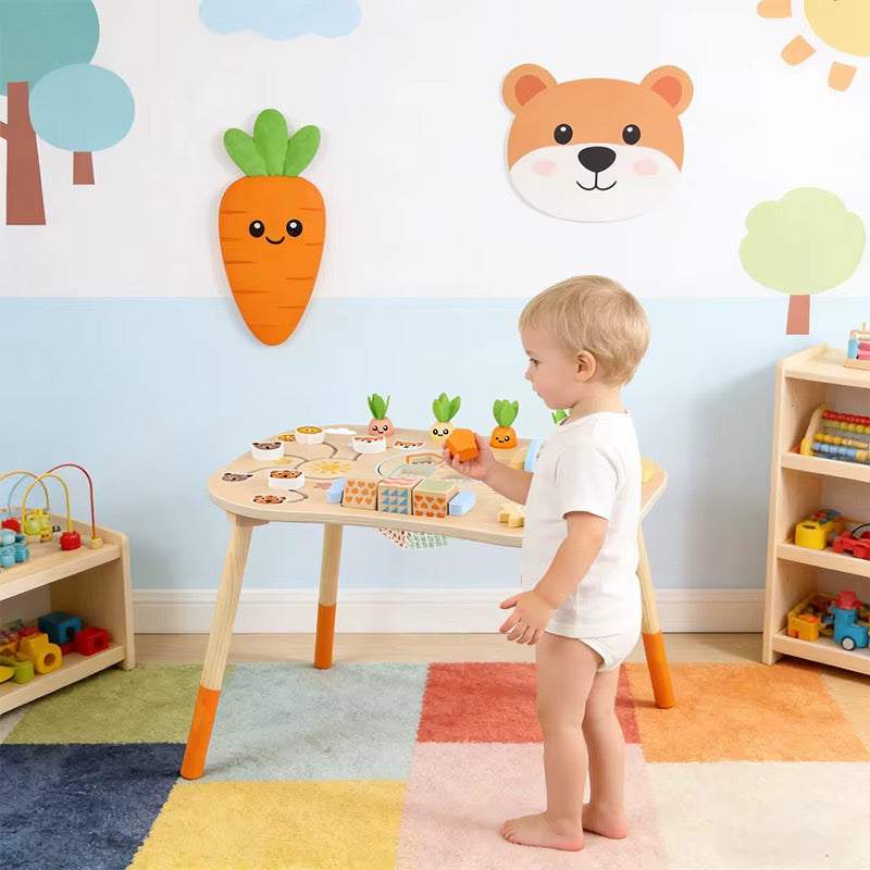 Wooden Baby Montessori Activity Table