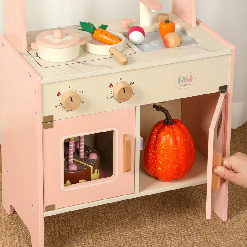 Wooden Dreamy Kitchen Play Set — Pink