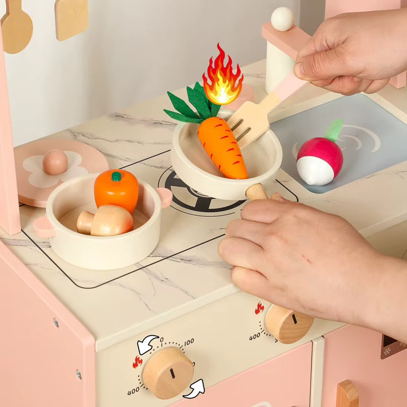 Wooden Dreamy Kitchen Play Set — Pink