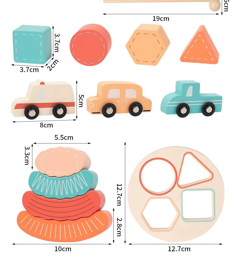 Wooden Baby Activity Table — 7-in-1 Play Centre