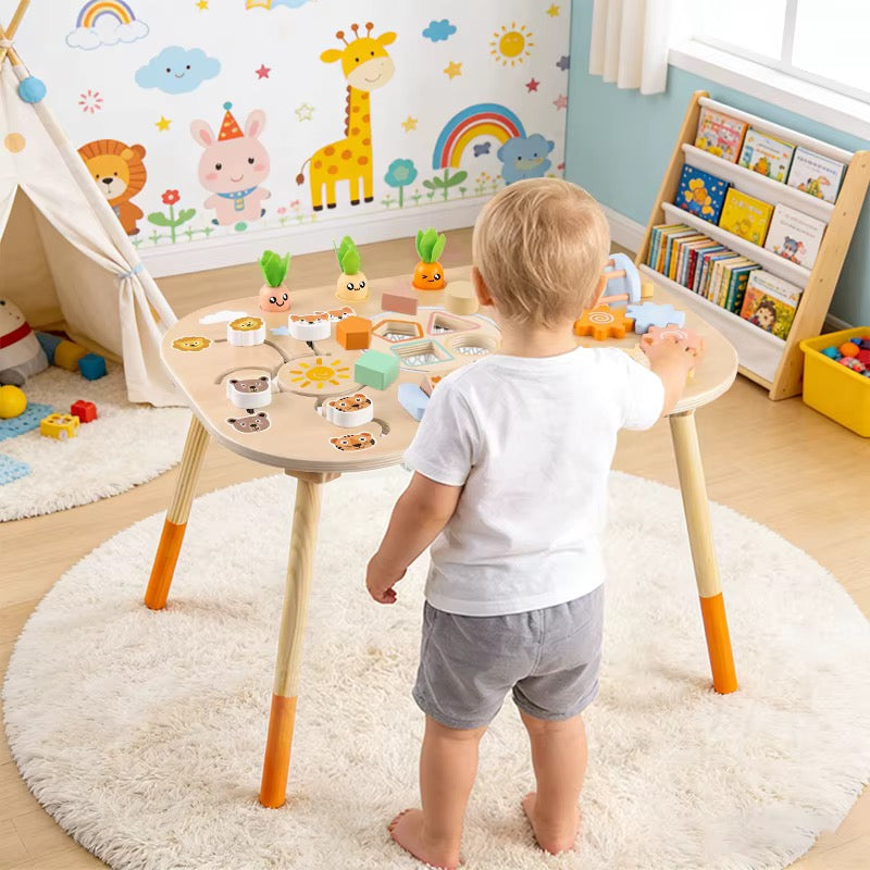 Wooden Baby Montessori Activity Table
