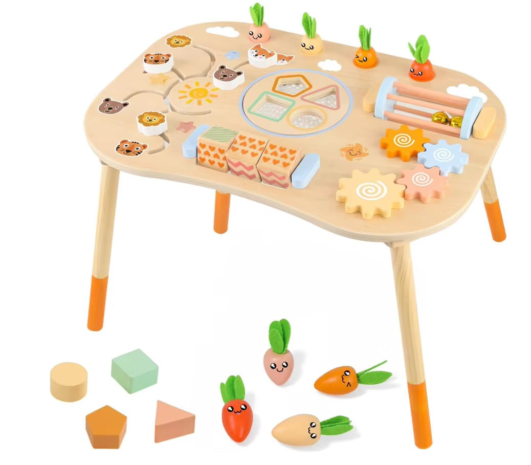 Wooden Baby Montessori Activity Table