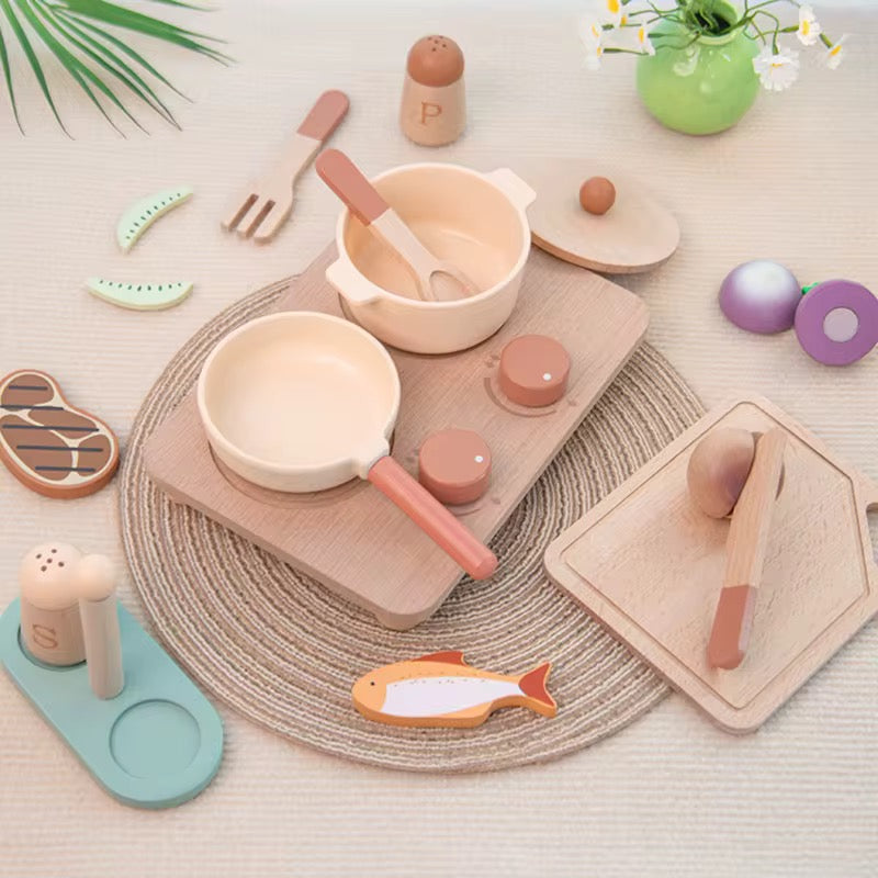 Wooden Chef Cooking & Cutting Play Set