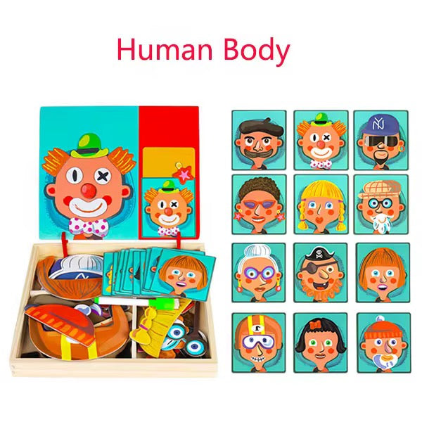 Facial Features Puzzle Box