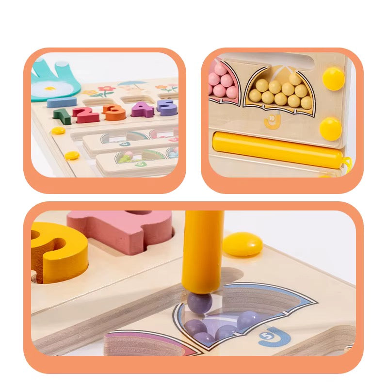 2-in-1 Magnetic Bead Counting & Maths Board