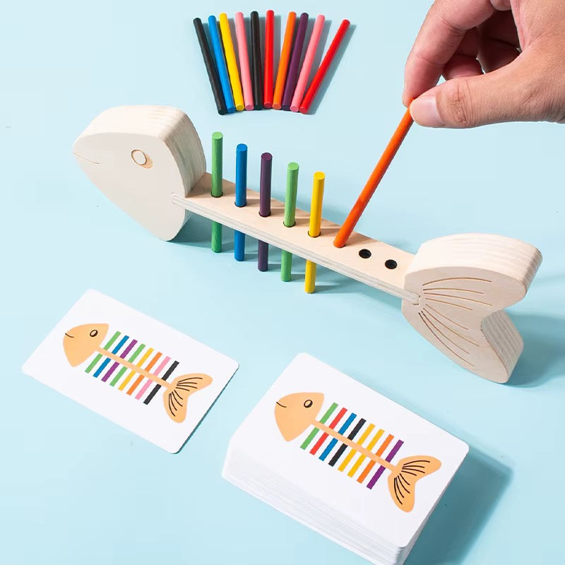 Rainbow Fish Bone Colour Matching Game