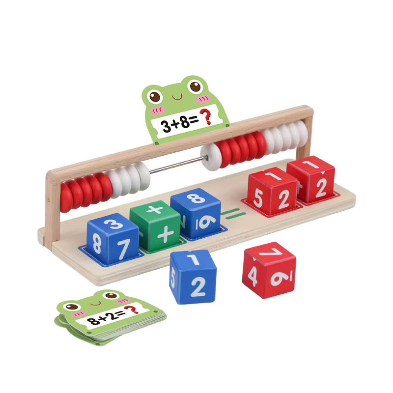 Wooden Frog Maths Abacus & Equation Set
