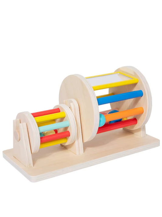 Wooden Rolling Drum Sensory Activity Toy