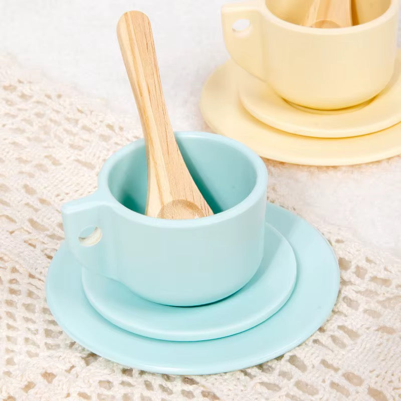 Wooden Mini Cutlery & Dinnerware Play Set