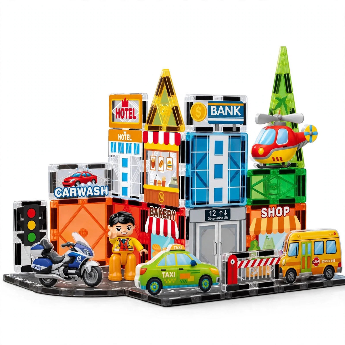 Magnetic Tiles City Builder Set — 31 Pieces