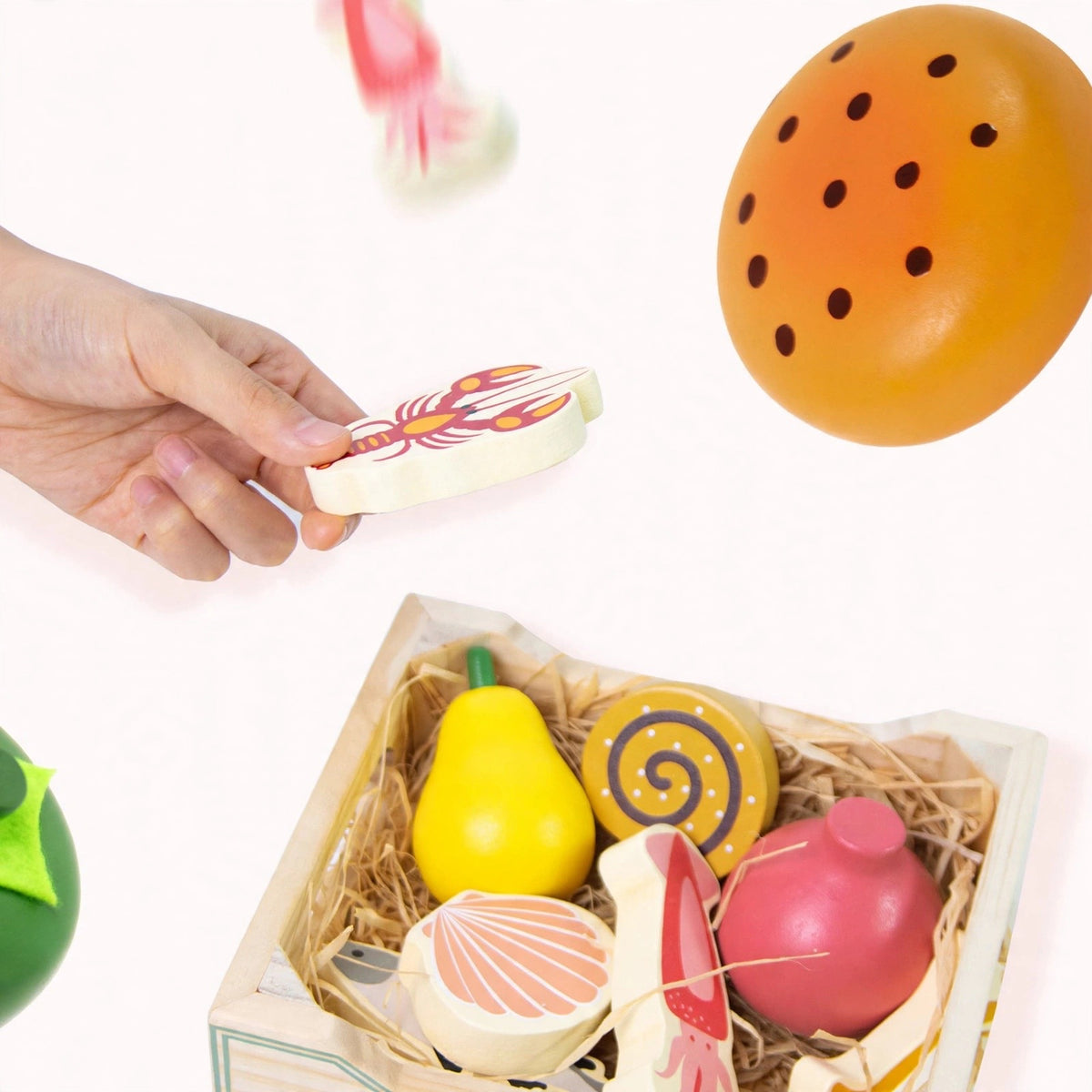 Wooden Food Market Shopping Play Set