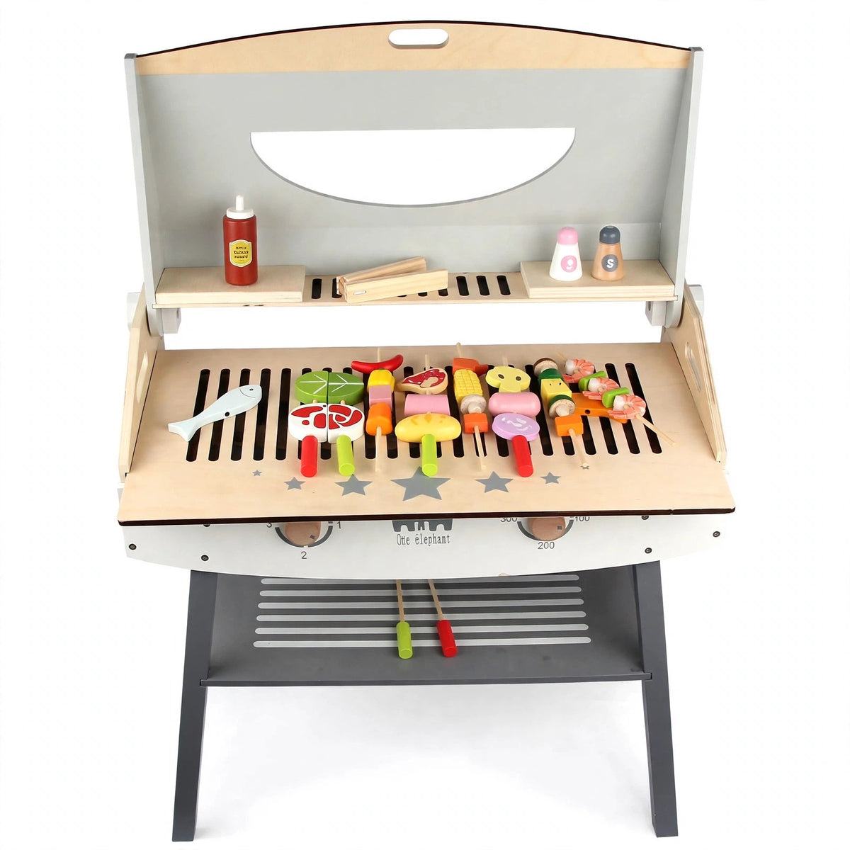 Wooden BBQ Braai Grill Play Set — Large